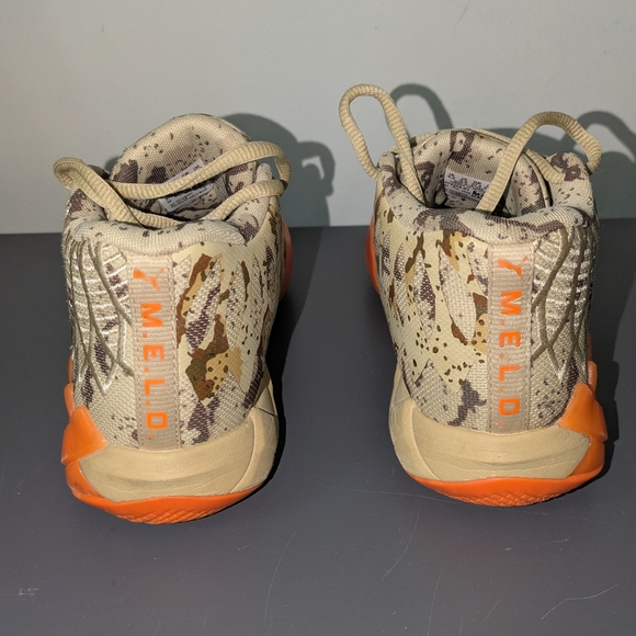 Puma LaMelo Ball MB.01 Size 5.5 youth Beige Orange Camo - Picture 8 of 9